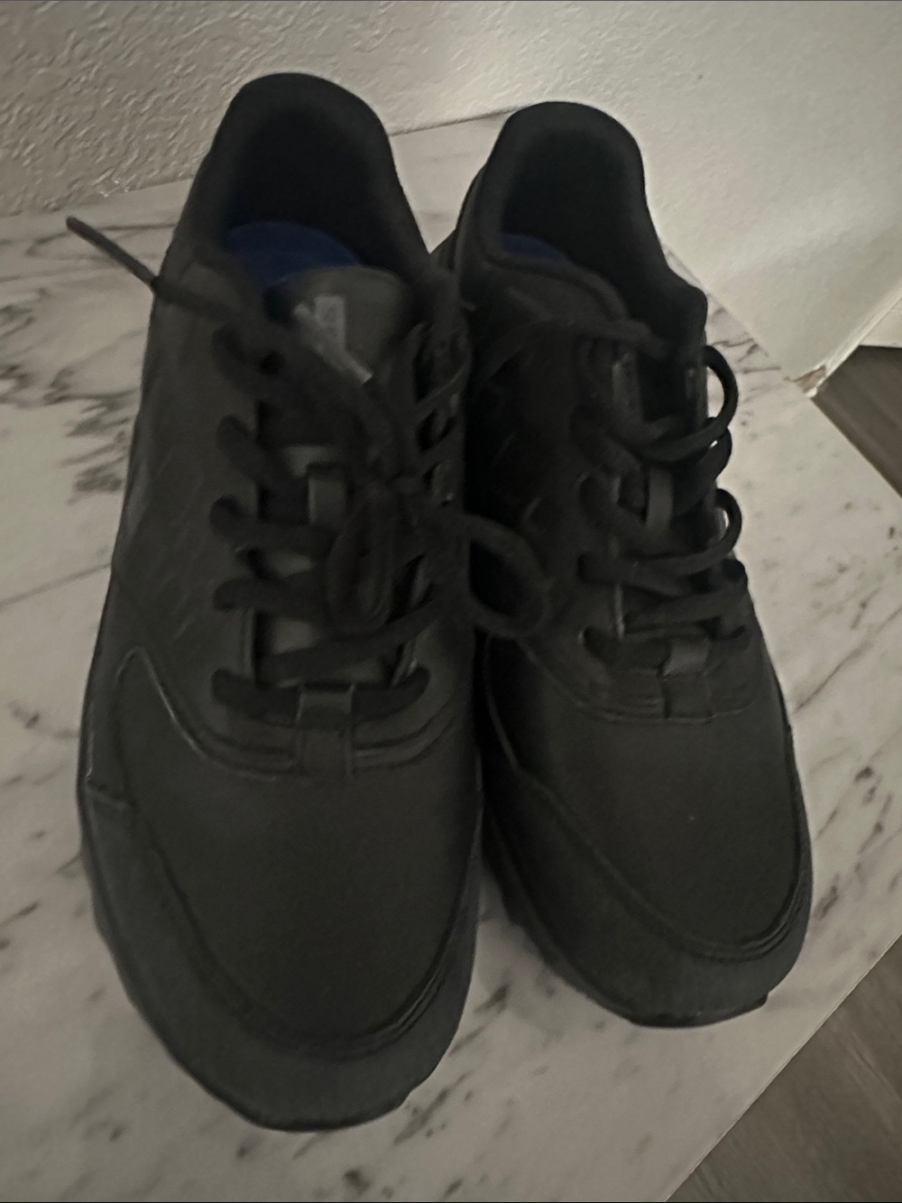 Shoes For Crews Black Men's Lace-Up Slip-Resistant Sneakers